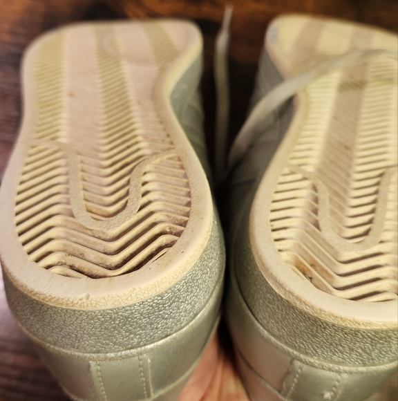 Adidas Superstar Silver Sneakers - women's size 7 - Picture 6 of 8